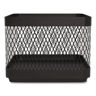 Small Stackable Wire Mesh Accessory Holder, 3.46 x 3.46 x 2.75, Black