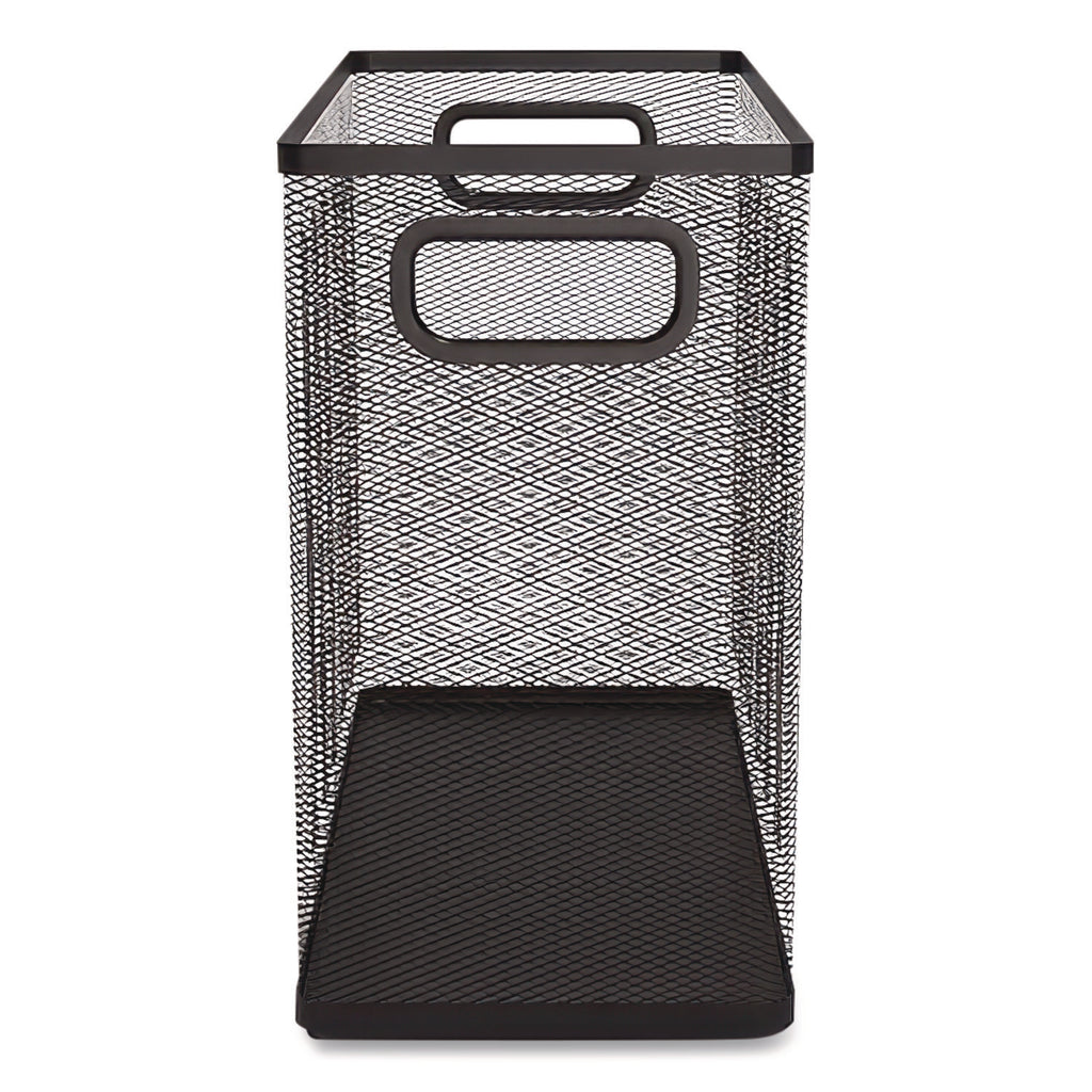 Wire Mesh Box-Style Vertical Document Organizer, 1 Section, Letter-Size, 5.79 x 12.4 x 10.16, Matte Black