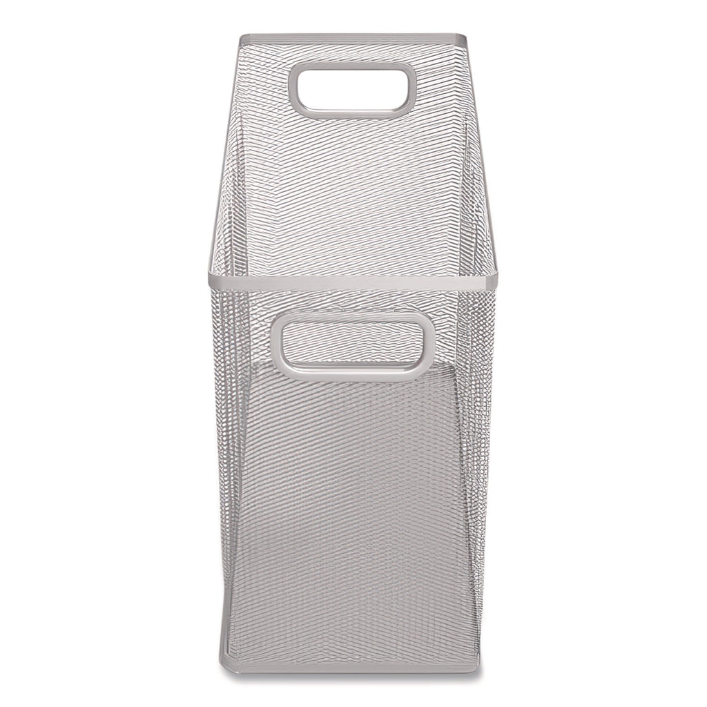 Wire Mesh Box-Style Vertical Document Organizer, 1 Section, Letter-Size, 5.79 x 12.4 x 10.16, Silver