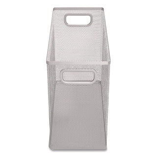 Wire Mesh Box-Style Vertical Document Organizer, 1 Section, Letter-Size, 5.79 x 12.4 x 10.16, Silver