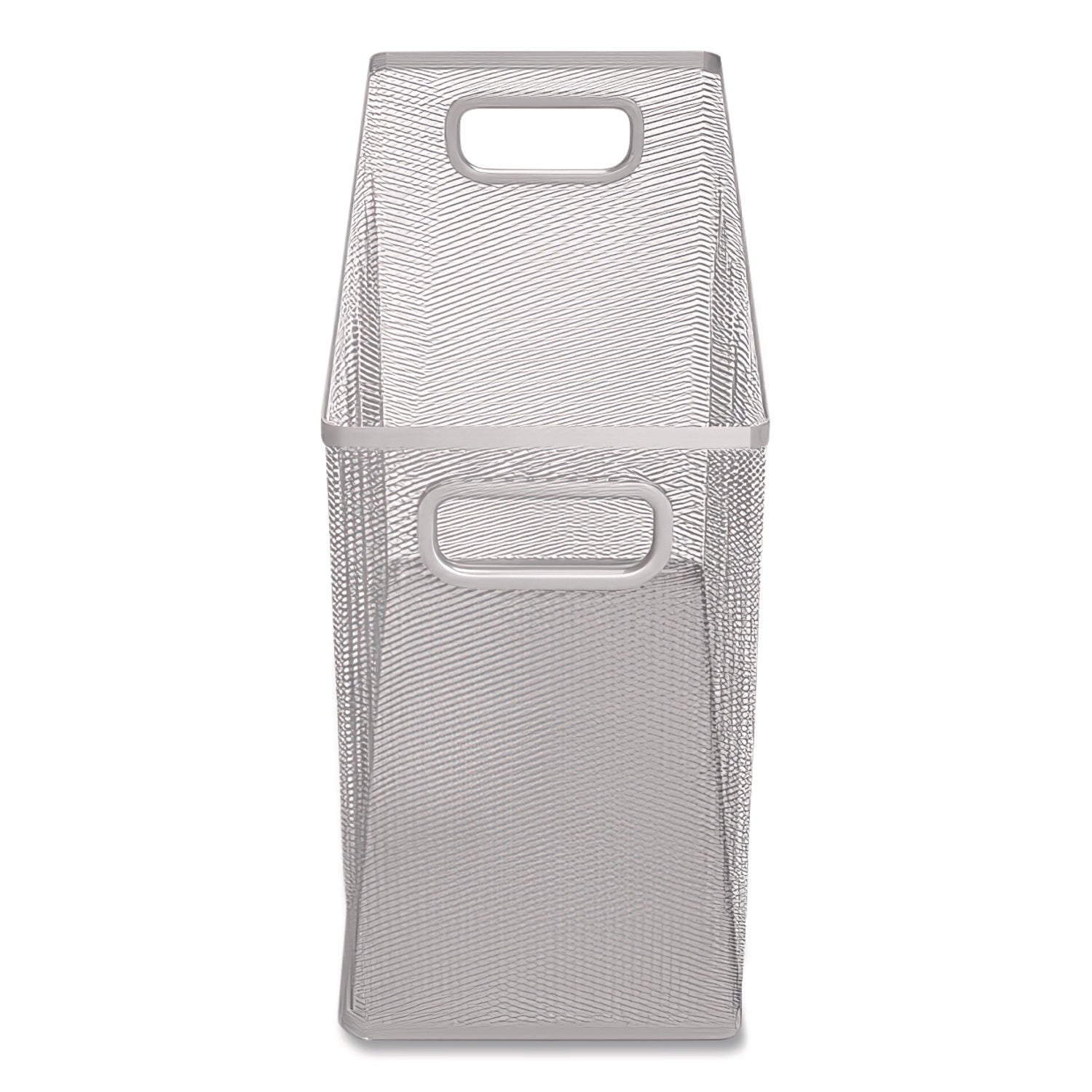 Wire Mesh Box-Style Vertical Document Organizer, 1 Section, Letter-Size, 5.79 x 12.4 x 10.16, Silver