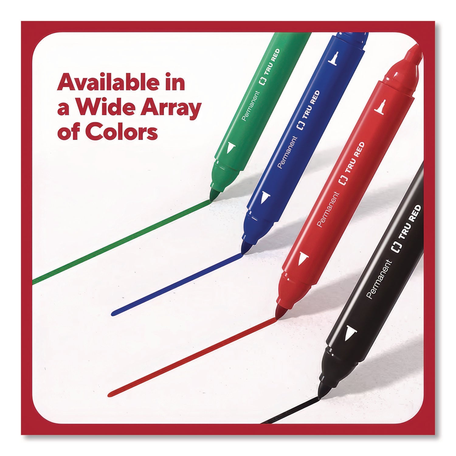 Permanent Marker, Pen-Style Twin-Tip, Extra-Fine/Fine Bullet/Needle Tips, Assorted Colors, 4/Pack