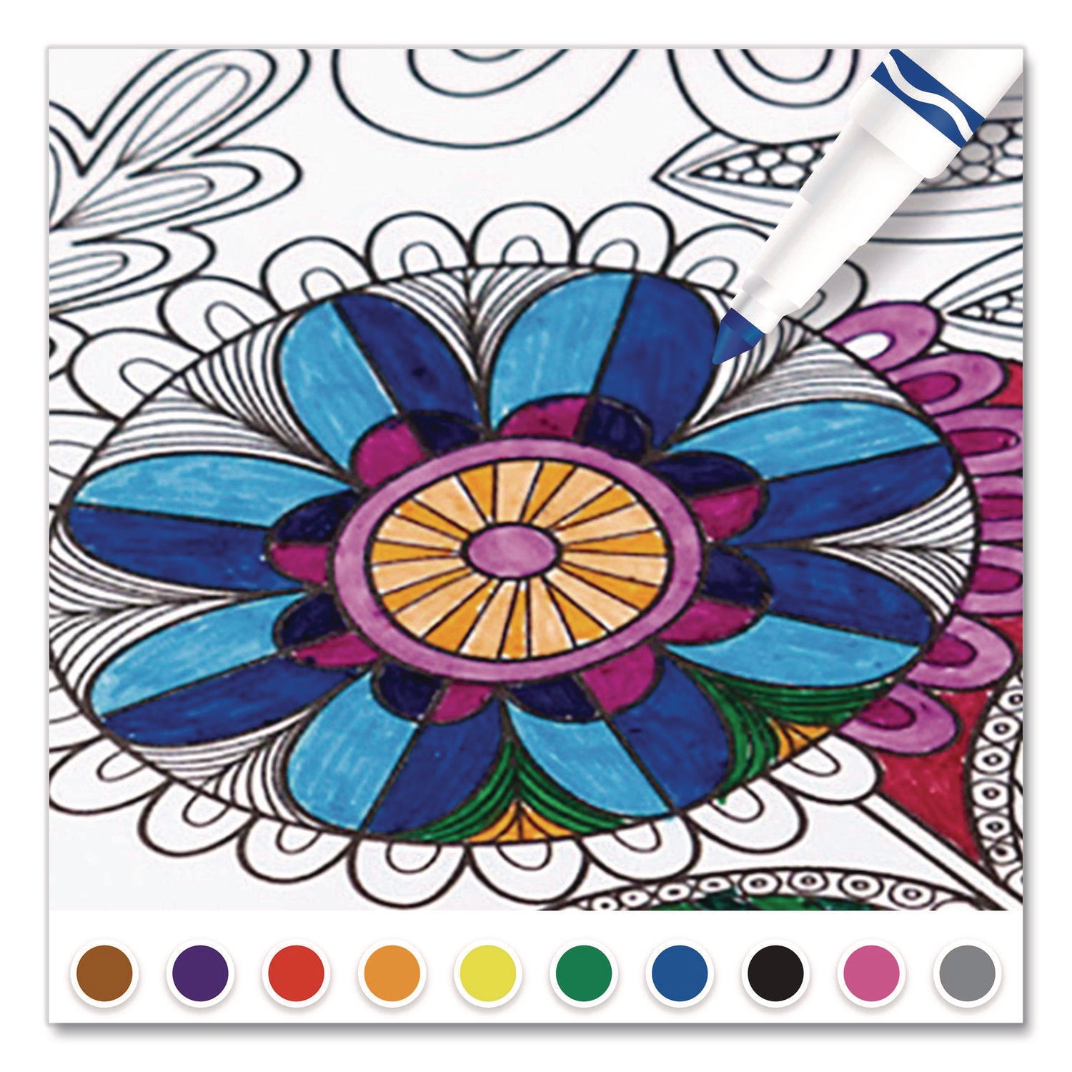 Ultra-Clean Washable Markers, Fine Line Precision Bullet Tip, Assorted Colors, 10/Box