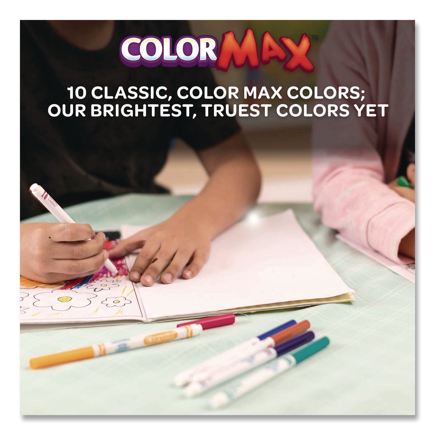 Ultra-Clean Washable Markers, Fine Line Precision Bullet Tip, Assorted Colors, 10/Box