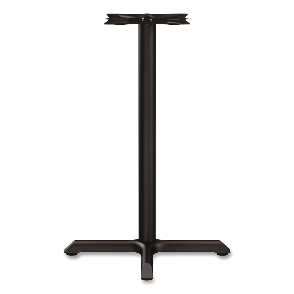Alera Hospitality Series Single-Column Bases, 27.5" Diameter x 40.38"h, 300 lb Cap, Steel, Black