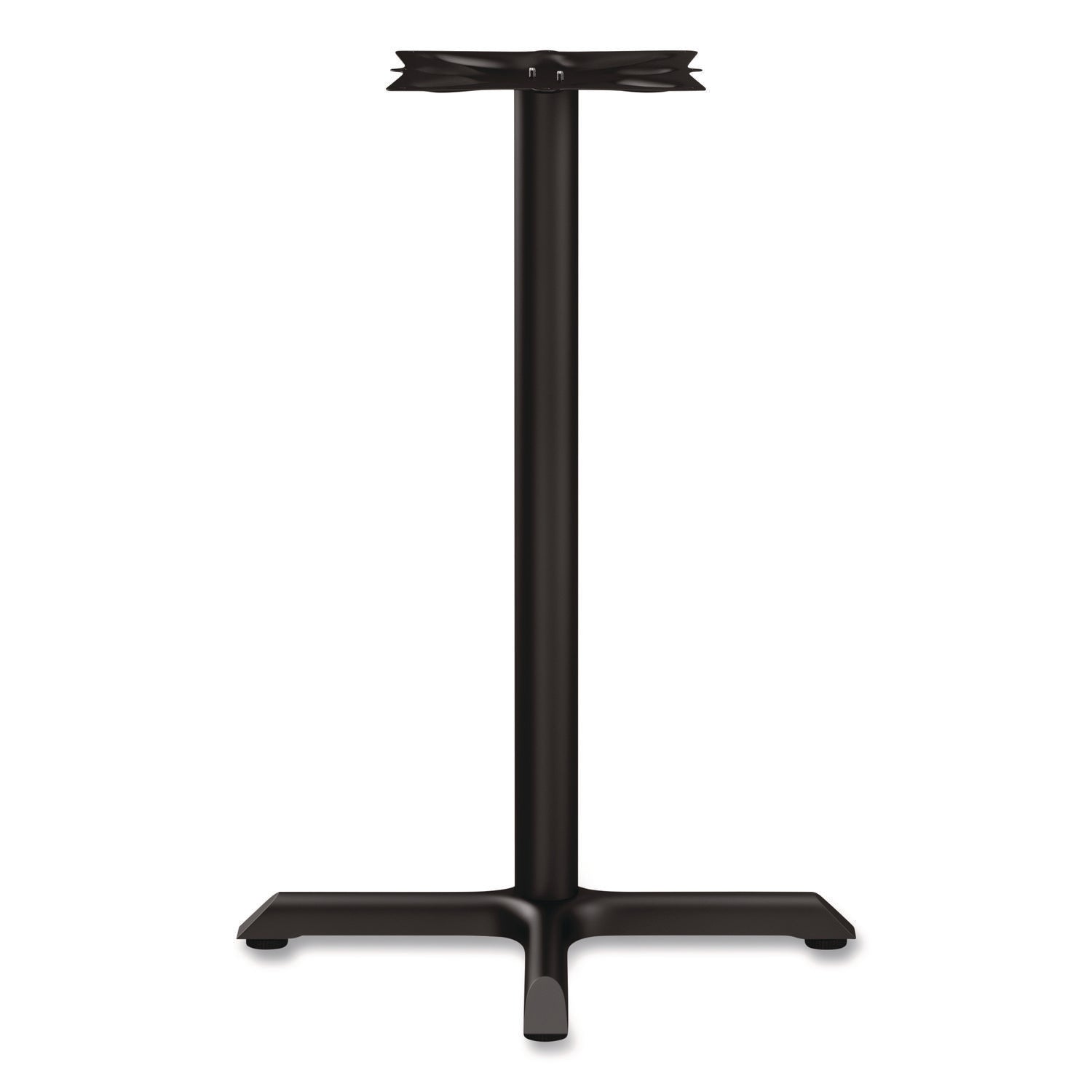 Alera Hospitality Series Single-Column Bases, 27.5" Diameter x 40.38"h, 300 lb Cap, Steel, Black