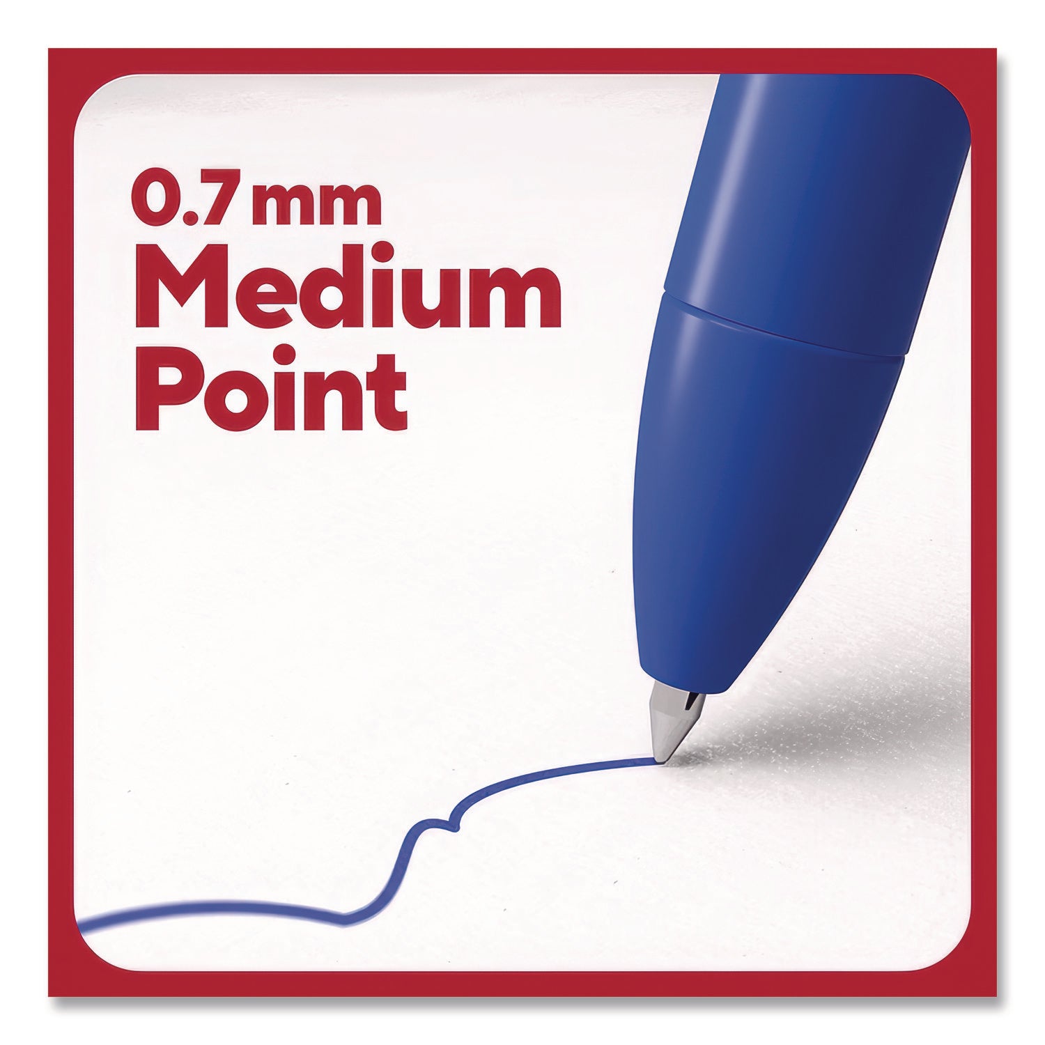 Quick Dry Gel Pen, Retractable, Medium 0.7 mm, Blue Ink, Blue Barrel, Dozen