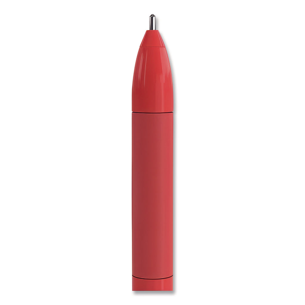 Gripped Ballpoint Pen, Stick, Medium 1 mm, Red Ink, Red Barrel, Dozen