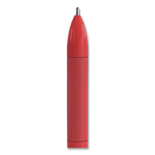 Gripped Ballpoint Pen, Stick, Medium 1 mm, Red Ink, Red Barrel, Dozen
