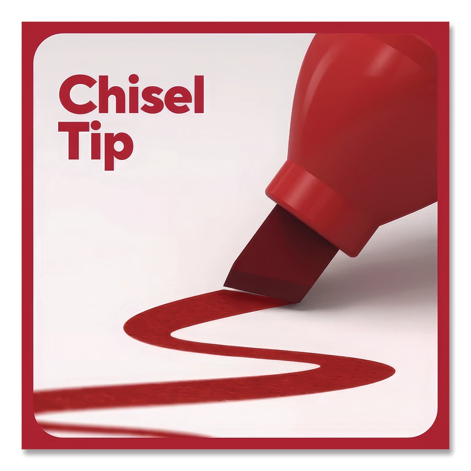 Permanent Marker, Tank-Style, Medium Chisel Tip, Assorted Colors, 5/Pack