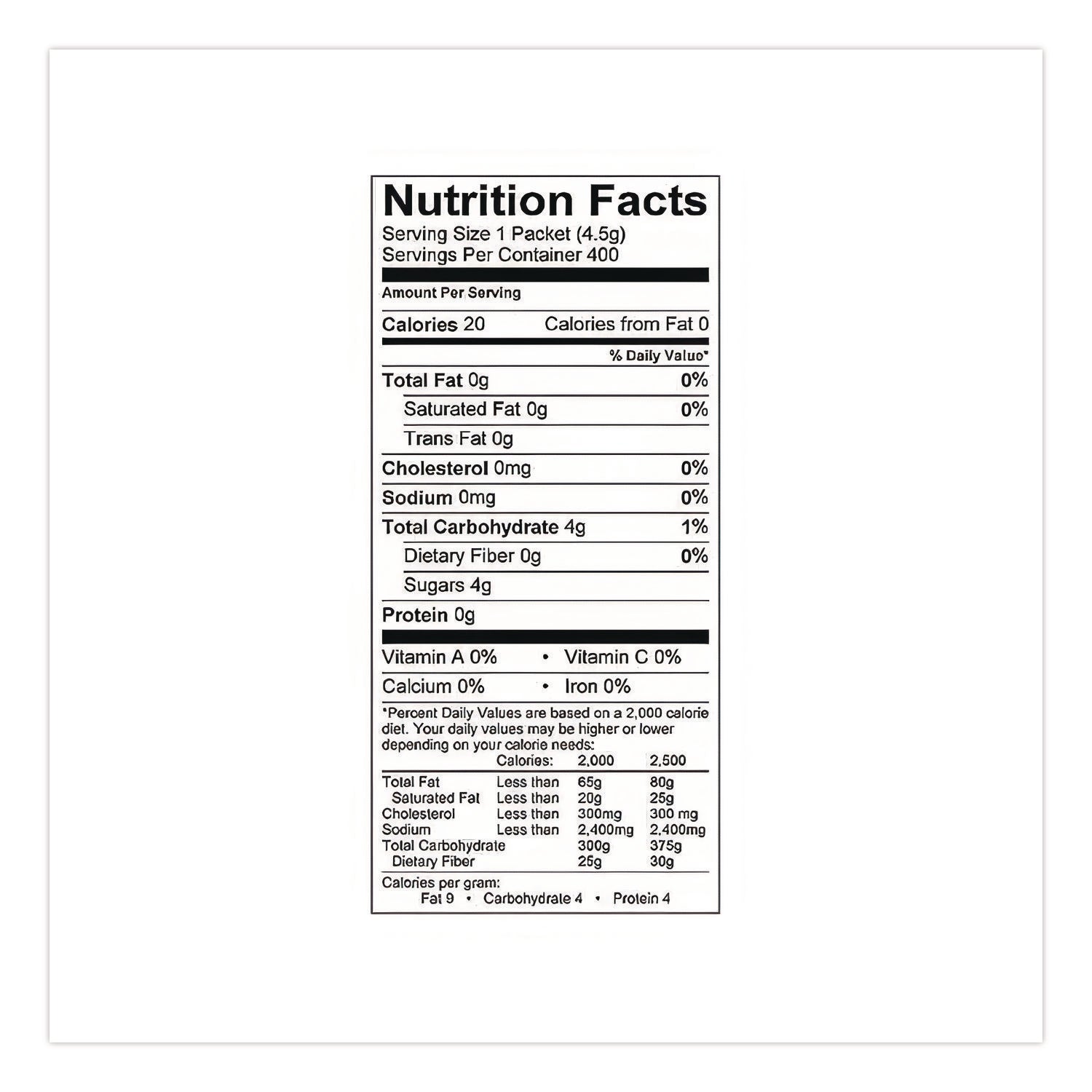 Raw Turbinado Sugar Packets, 0.16 oz Packet, 200 Packets/Box