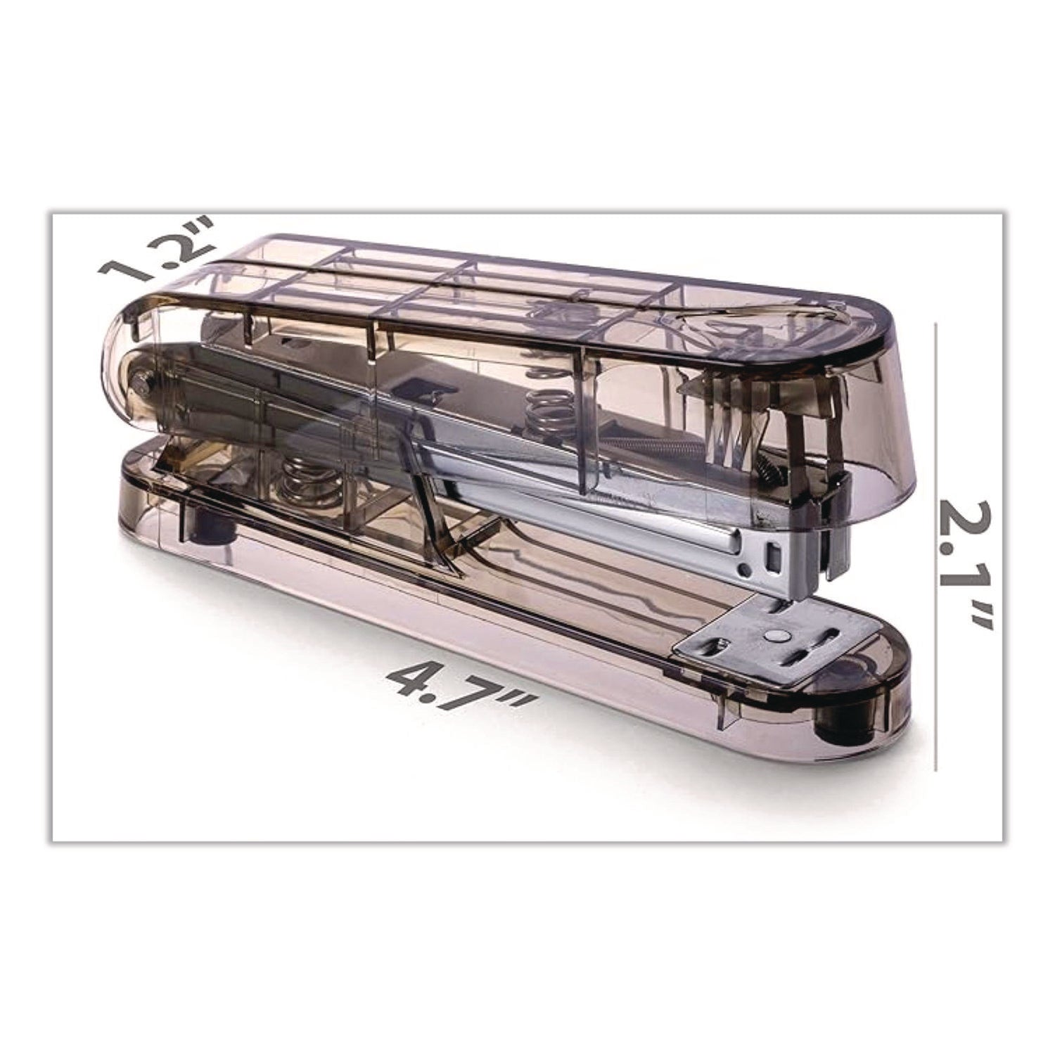 Officemate 3-Piece Desktop Organizer Set - Desktop - Durable, Sturdy - Translucent Gray - Plastic - 1 Each