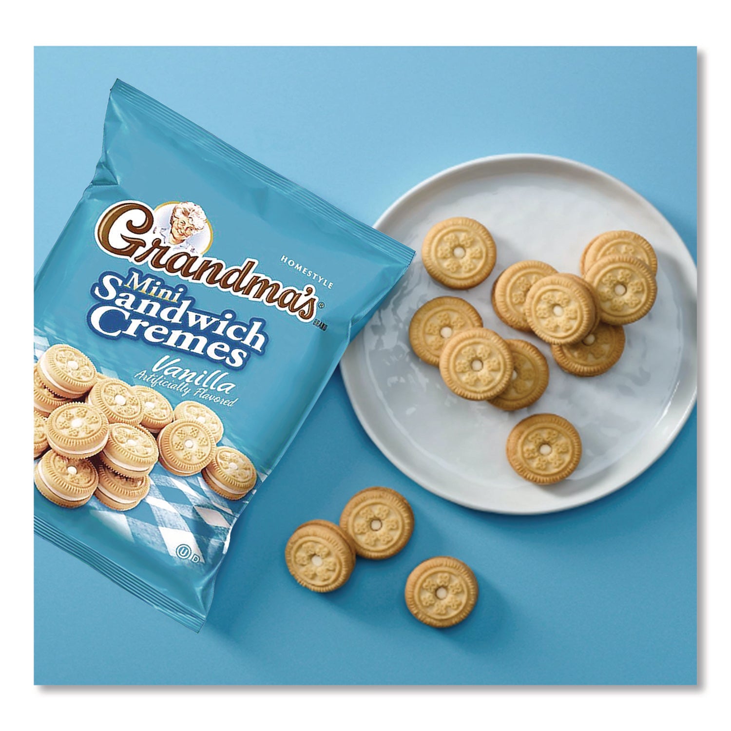 Quaker Oats Grandma's Vanilla Mini Cookie Cremes - Vanilla - 2.12 oz - 60 / Carton