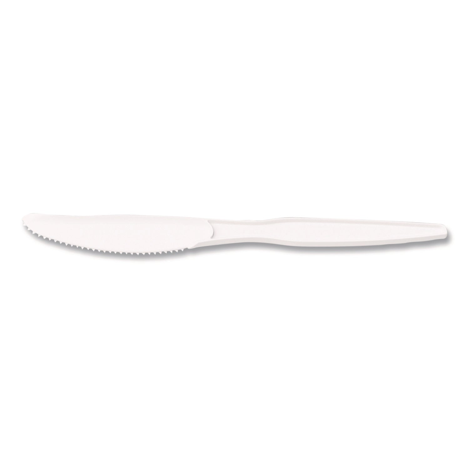 Heavyweight Plastic Cutlery, Knives, White, 100/Pack