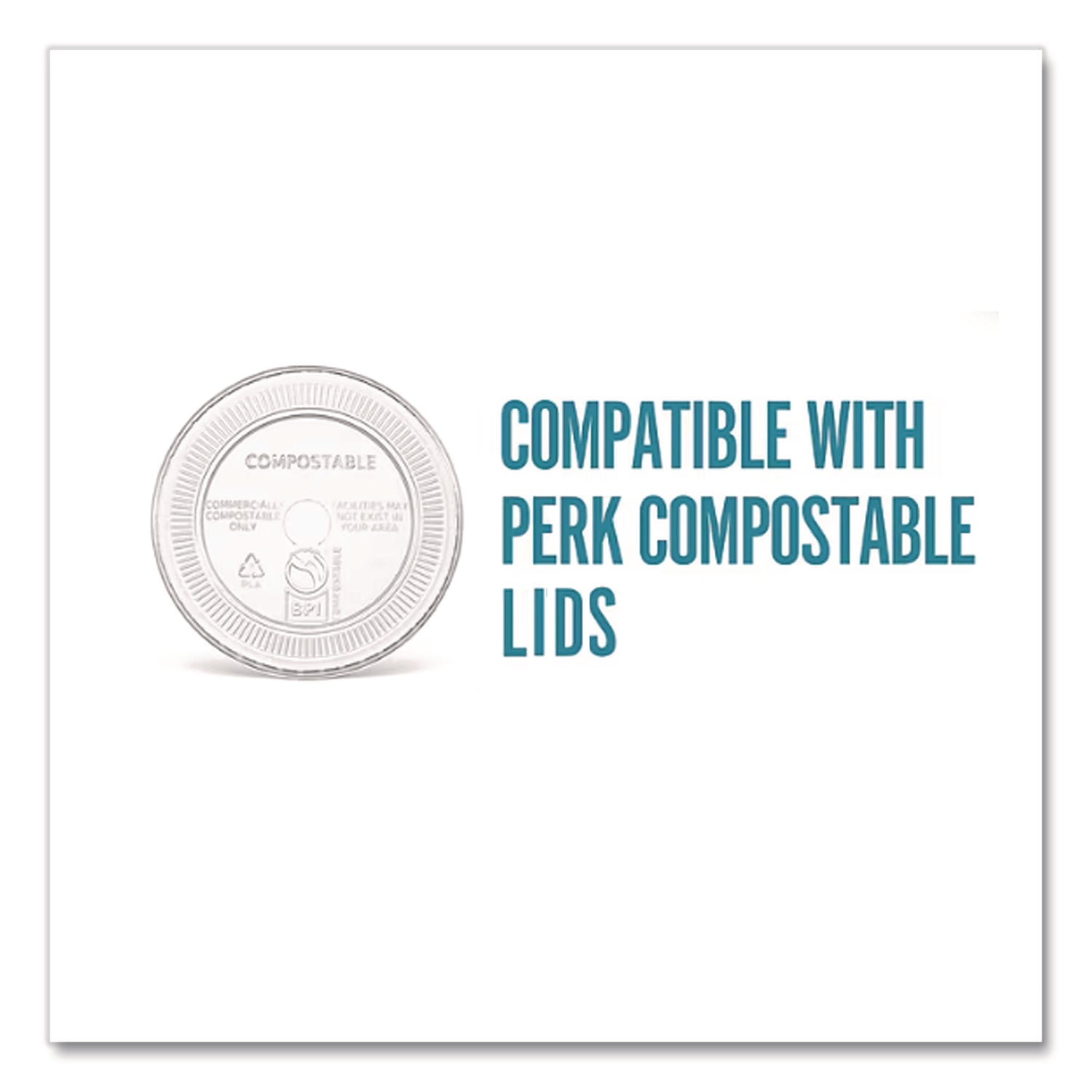 Eco-ID Compostable PLA Corn Plastic Cold Cups, 16 oz, Clear/Green, 50/Pack, 6 Packs/Carton