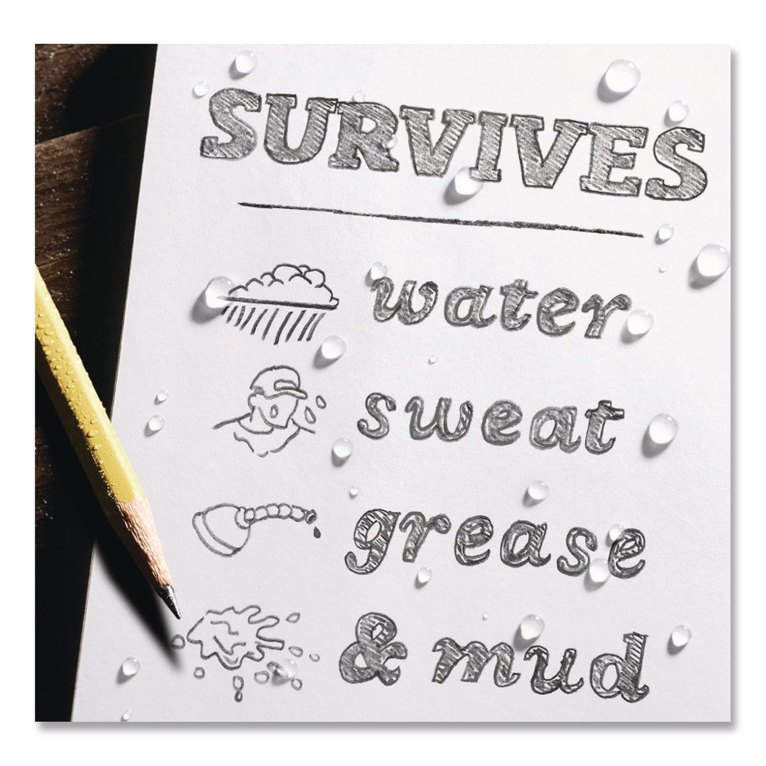 All-Weather Wire-O Notebook, Universal: Narrow Rule and Quadrille Rule, Black Cover, (32) 7 x 4.63 Sheets