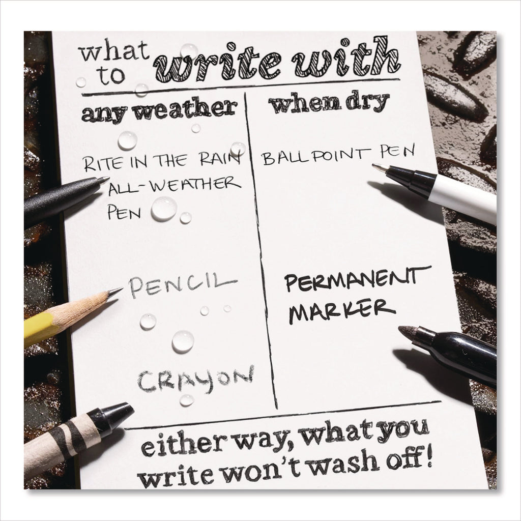 All-Weather Wire-O Notebook, Universal: Narrow Rule and Quadrille Rule, Black Cover, (32) 7 x 4.63 Sheets