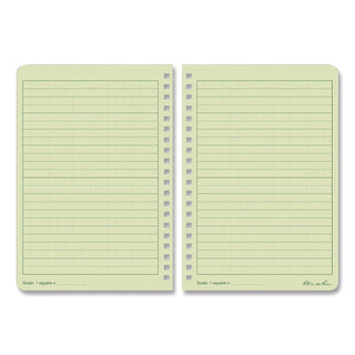 All-Weather Wire-O Notebook, Universal: Narrow Rule and Quadrille Rule, Dark Green Cover, (32) 7 x 4.63 Sheets
