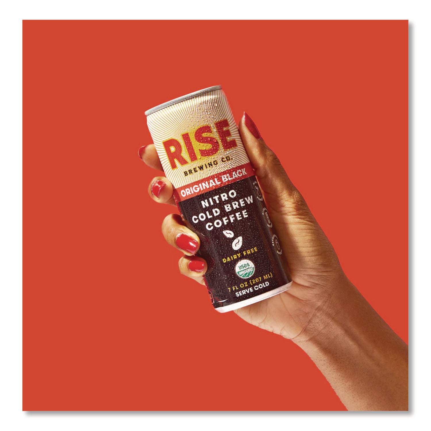 Nitro Cold Brew Latte, Original Black, 7 oz Can, 12/Carton