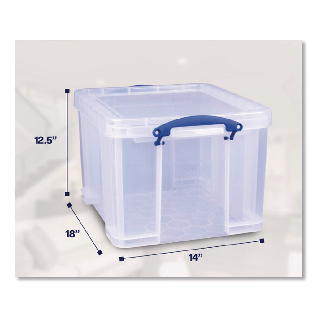Stackable File Box, Legal Files, 14.5 x 18.5 x 12.75, Clear/Blue Accents