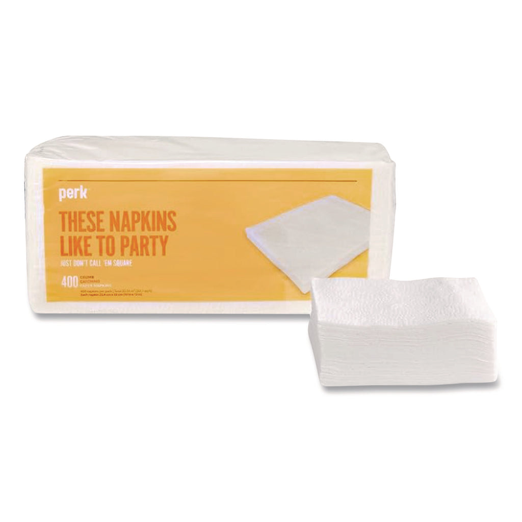 Luncheon Napkins, Embossed, 1-Ply, 10 x 13, White, 400/Pack