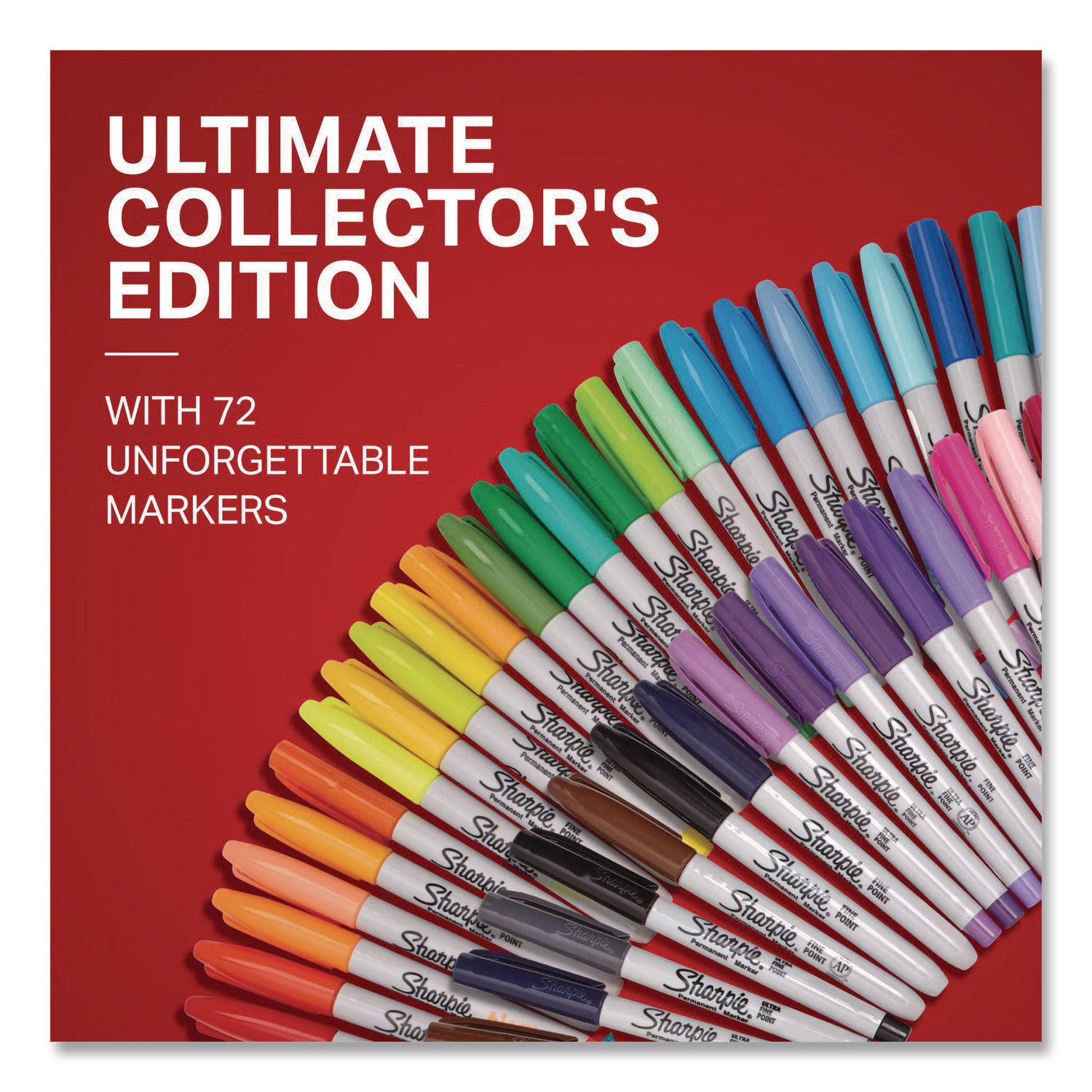 Permanent Markers Ultimate Collection, Assorted Tip Sizes/Types, Assorted Colors, 72/Pack