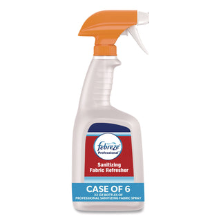 Professional Sanitizing Fabric Refresher, Light Scent, 32 oz Spray Bottle, 6/Carton