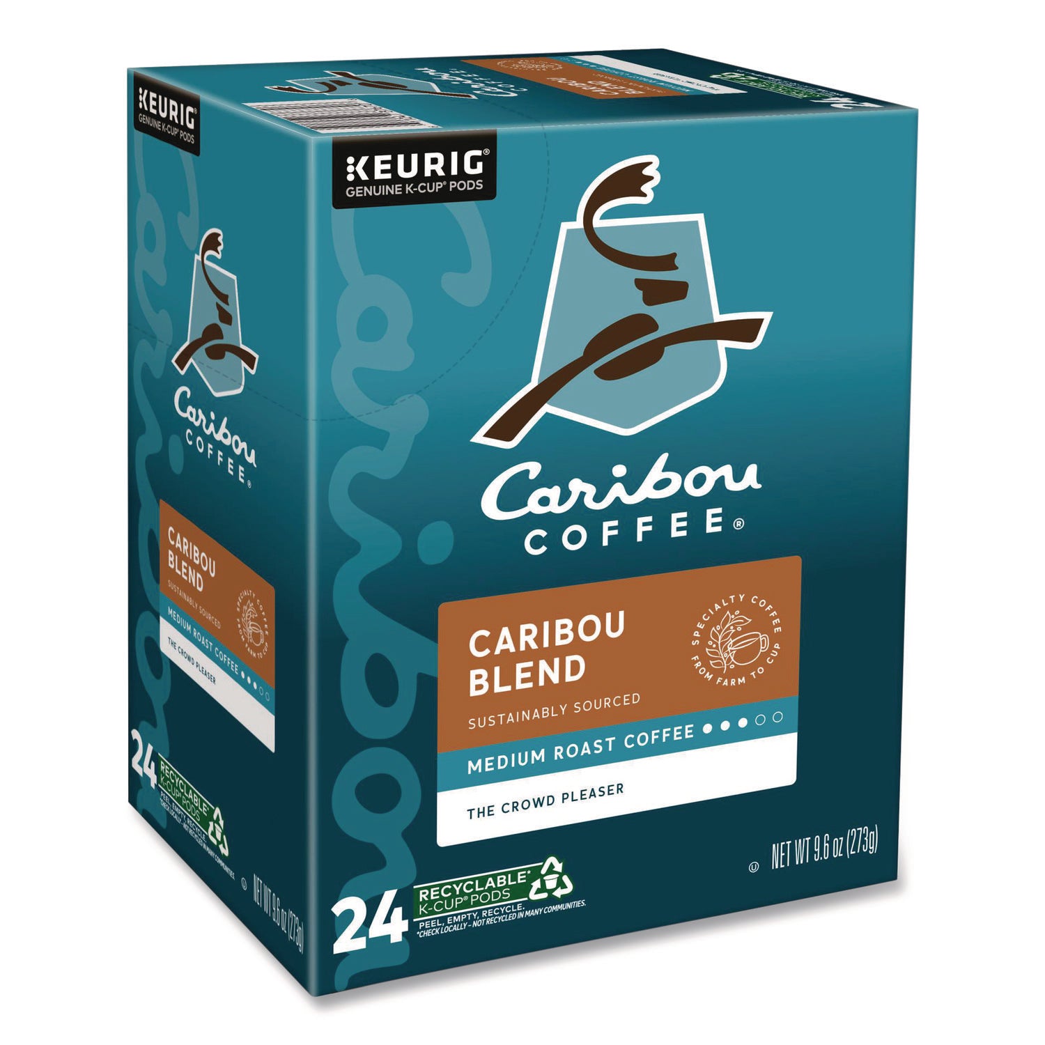 Caribou Blend Coffee K-Cups, 96/Carton