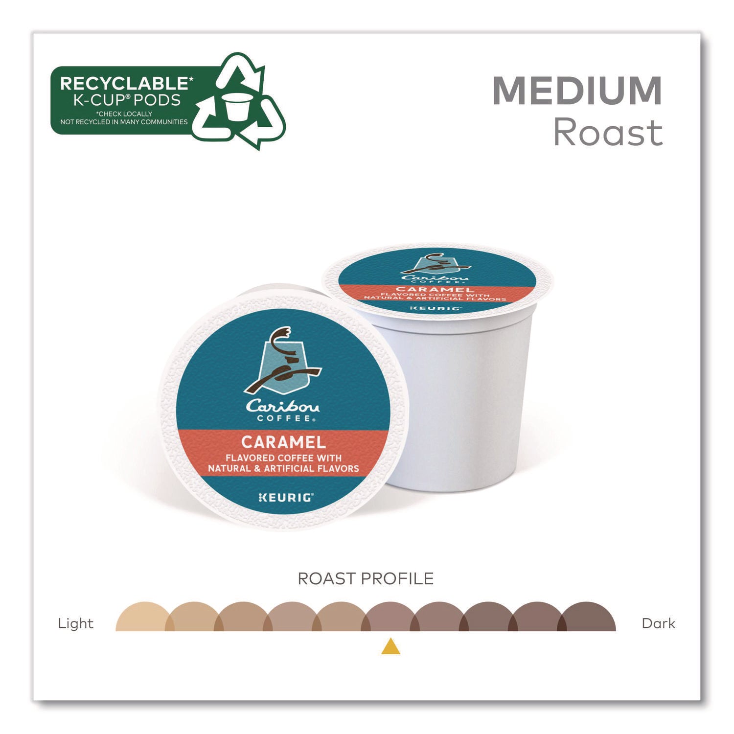 Caramel Hideaway K-Cups, Mild Roast, 24/Box