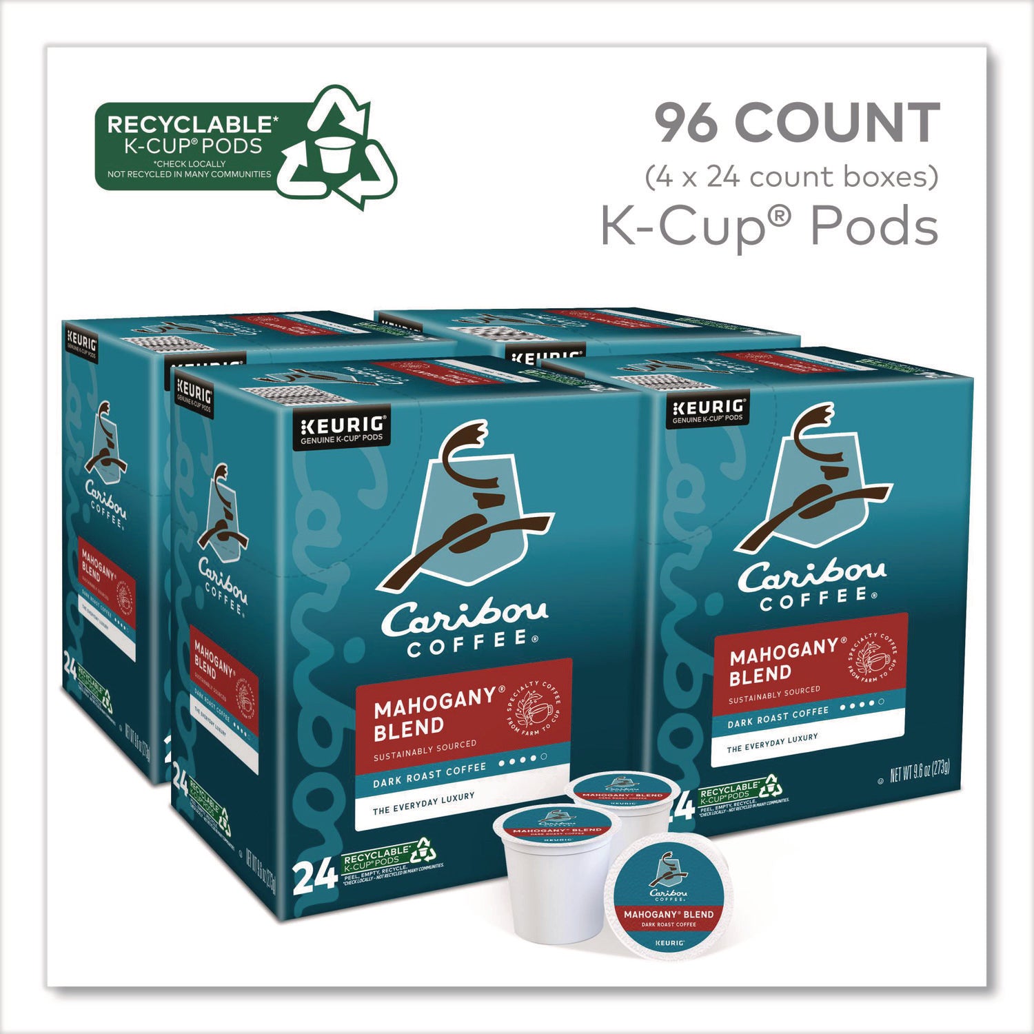 Mahogany Coffee K-Cups, 96/Carton
