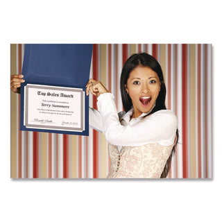 Foil Border Certificates, 8.5 x 11, Ivory/Silver, Braided with Silver Border, 15/Pack