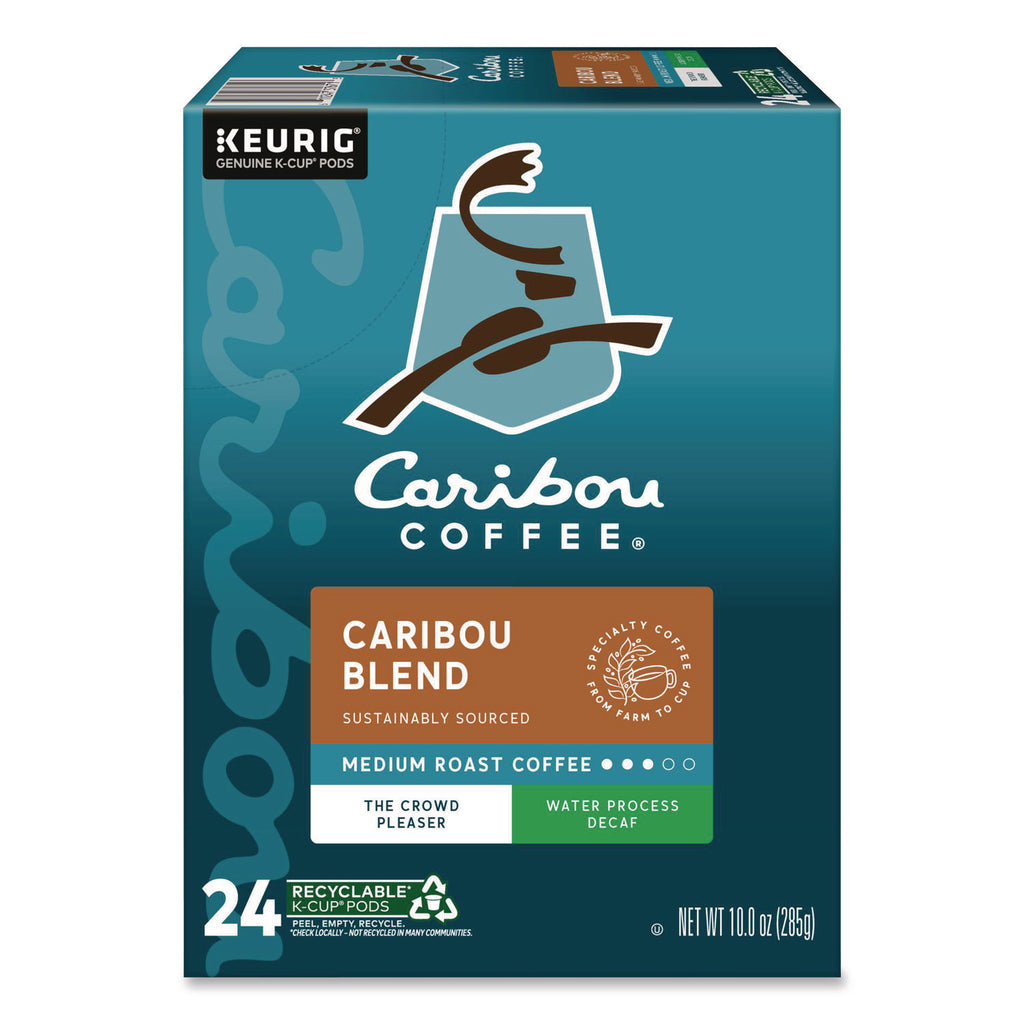 Caribou Blend Decaf Coffee K-Cups, 24/Box