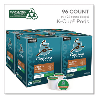 Caribou Blend Decaf Coffee K-Cups, 96/Carton