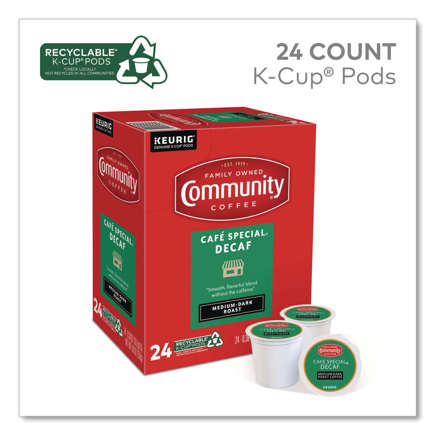 Cafe Special Decaf K-Cup, 24/Box