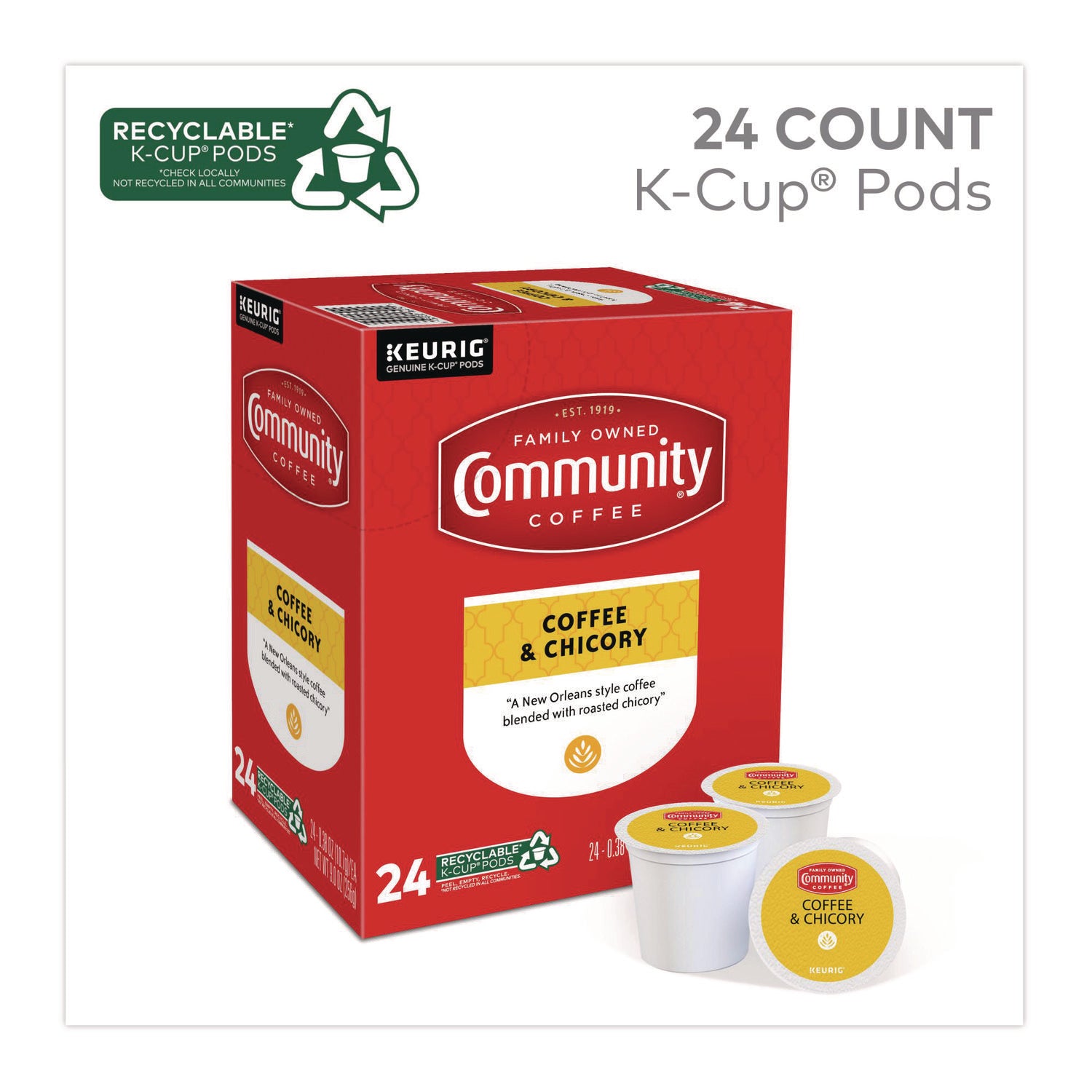 Coffee and Chicory K-Cup, 24/Box