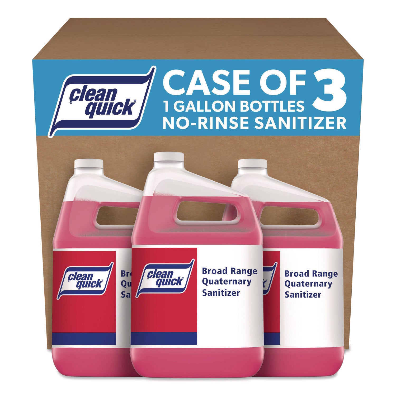 Broad Range Quaternary Sanitizer, Sweet Scent, 1 gal Bottle, 3/Carton