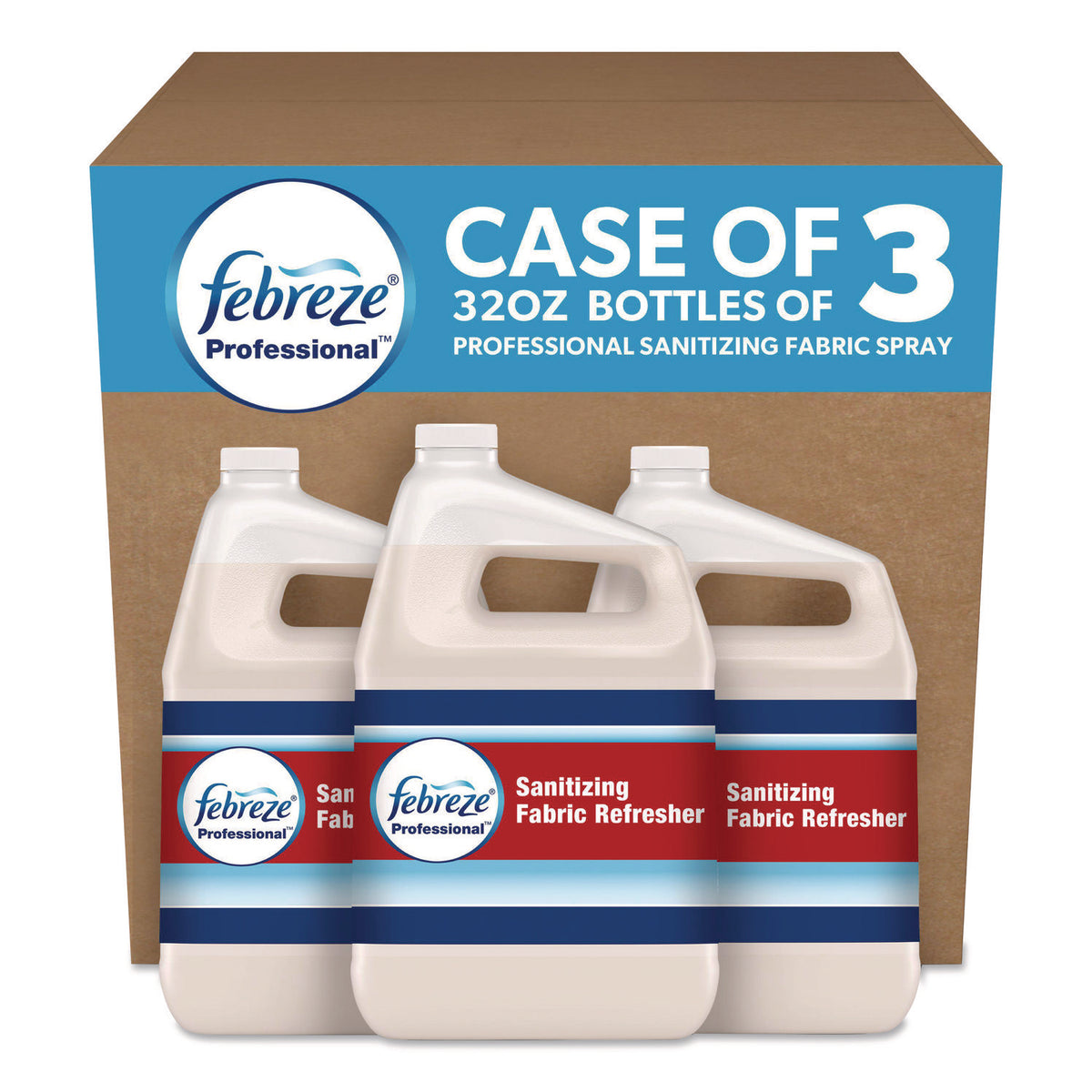 Professional Sanitizing Fabric Refresher, Light Scent, 1 gal Bottle, Ready to Use, 3/Carton