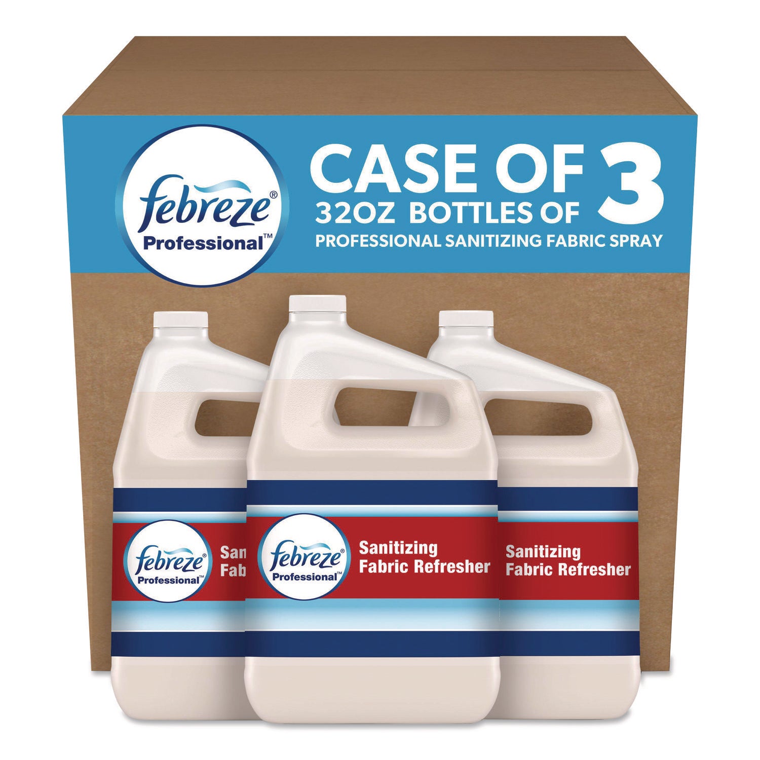 Professional Sanitizing Fabric Refresher, Light Scent, 1 gal Bottle, Ready to Use, 3/Carton