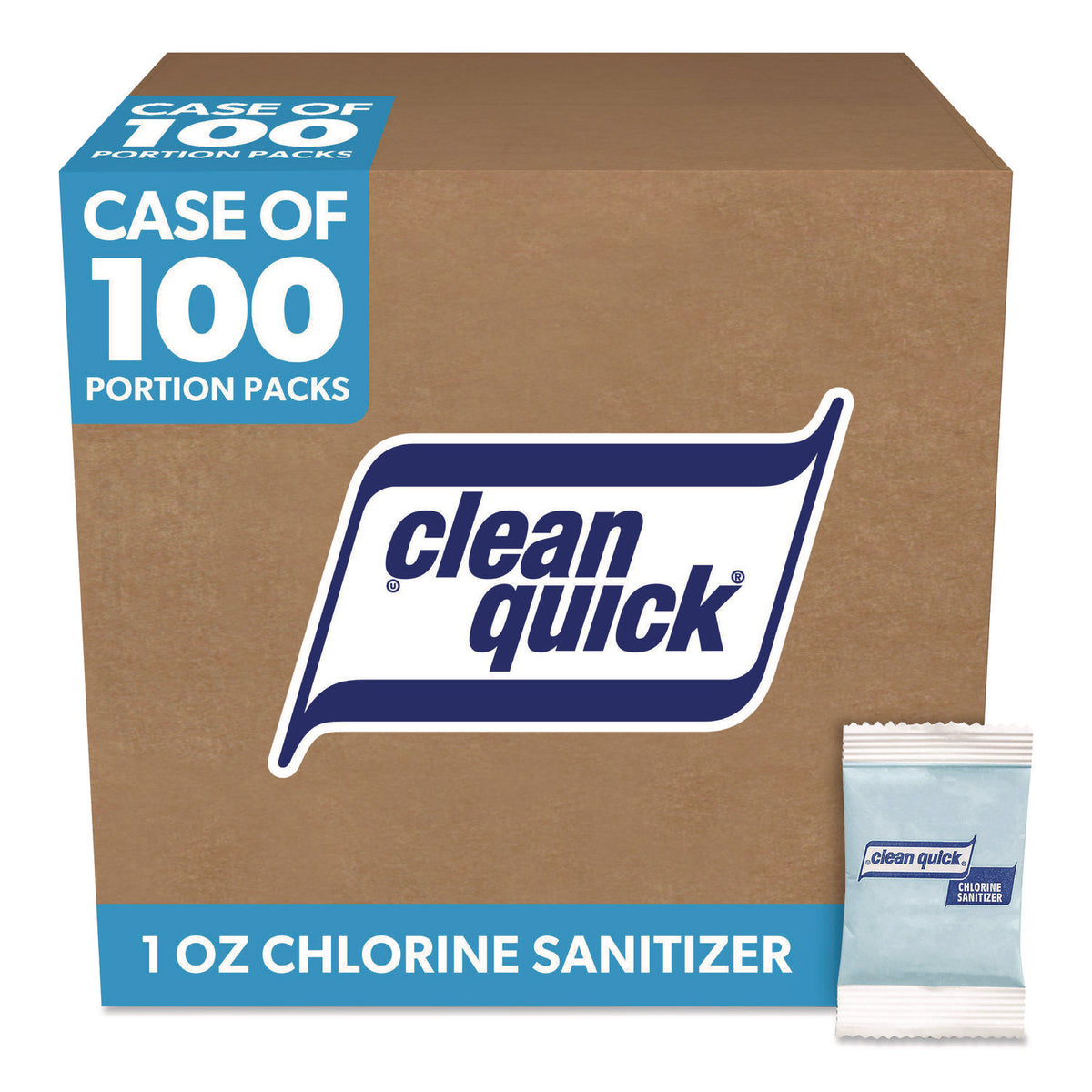 Powdered Chlorine-Based Sanitizer, 1oz Packet, 100/Carton