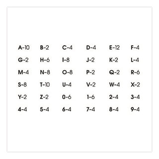 Letters, Numbers and Symbols, Adhesive, Black with White Outline, 1"h ,256 Characters