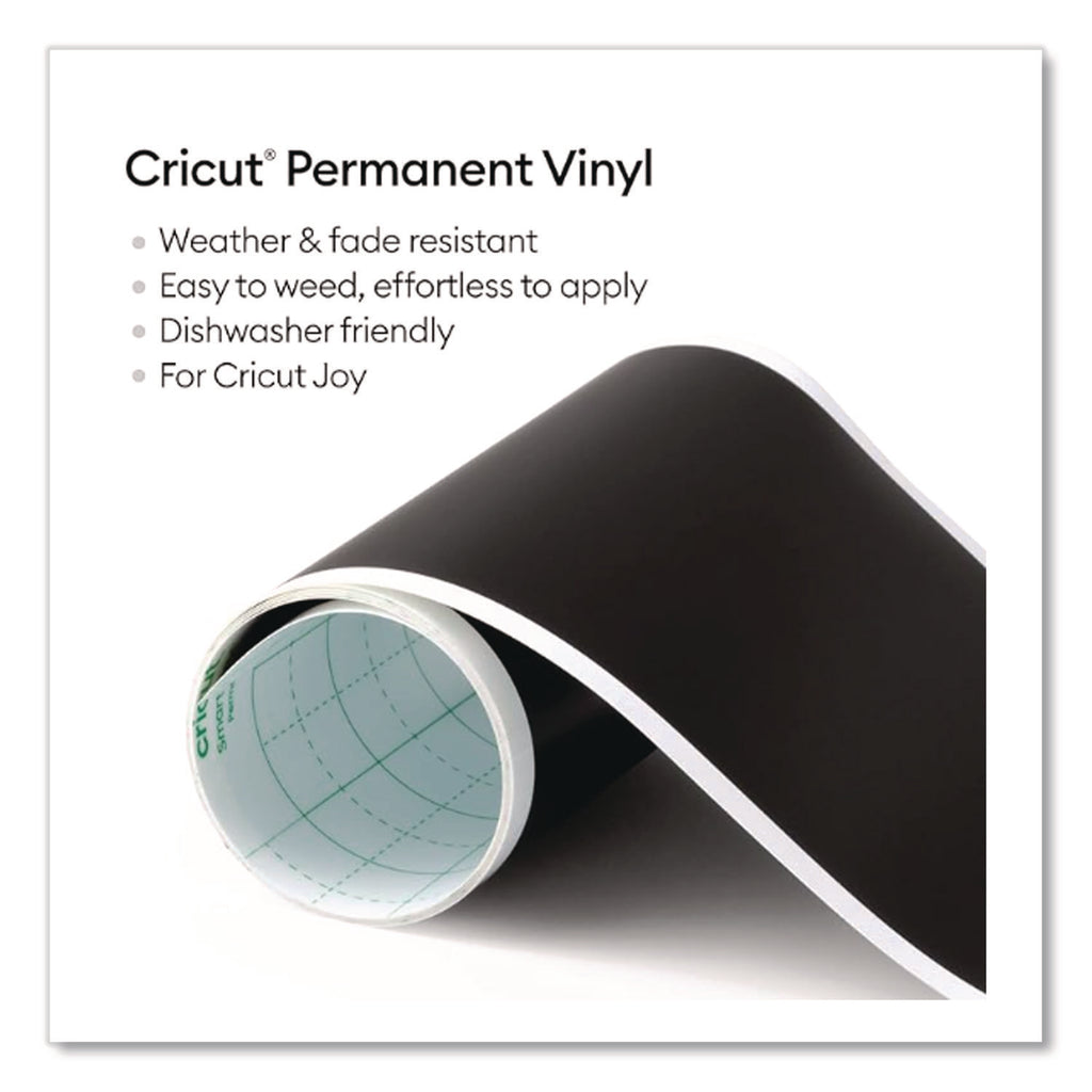 Joy Permanent Smart Vinyl for Assorted Surfaces, 5.5 x 120, Black