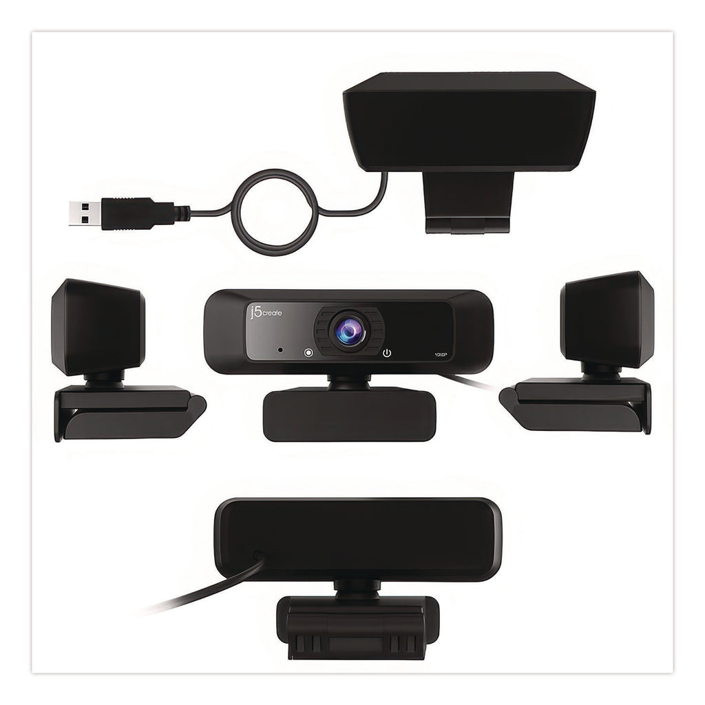 JVCU100 HD Webcam, 1920 pixels x 1080 pixels, 2 Mpixels, Black