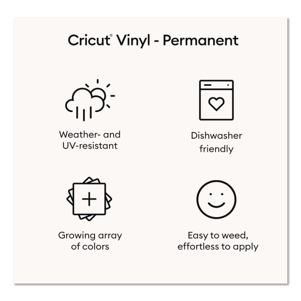 Premium Permanent Vinyl, 12 x 48, Black