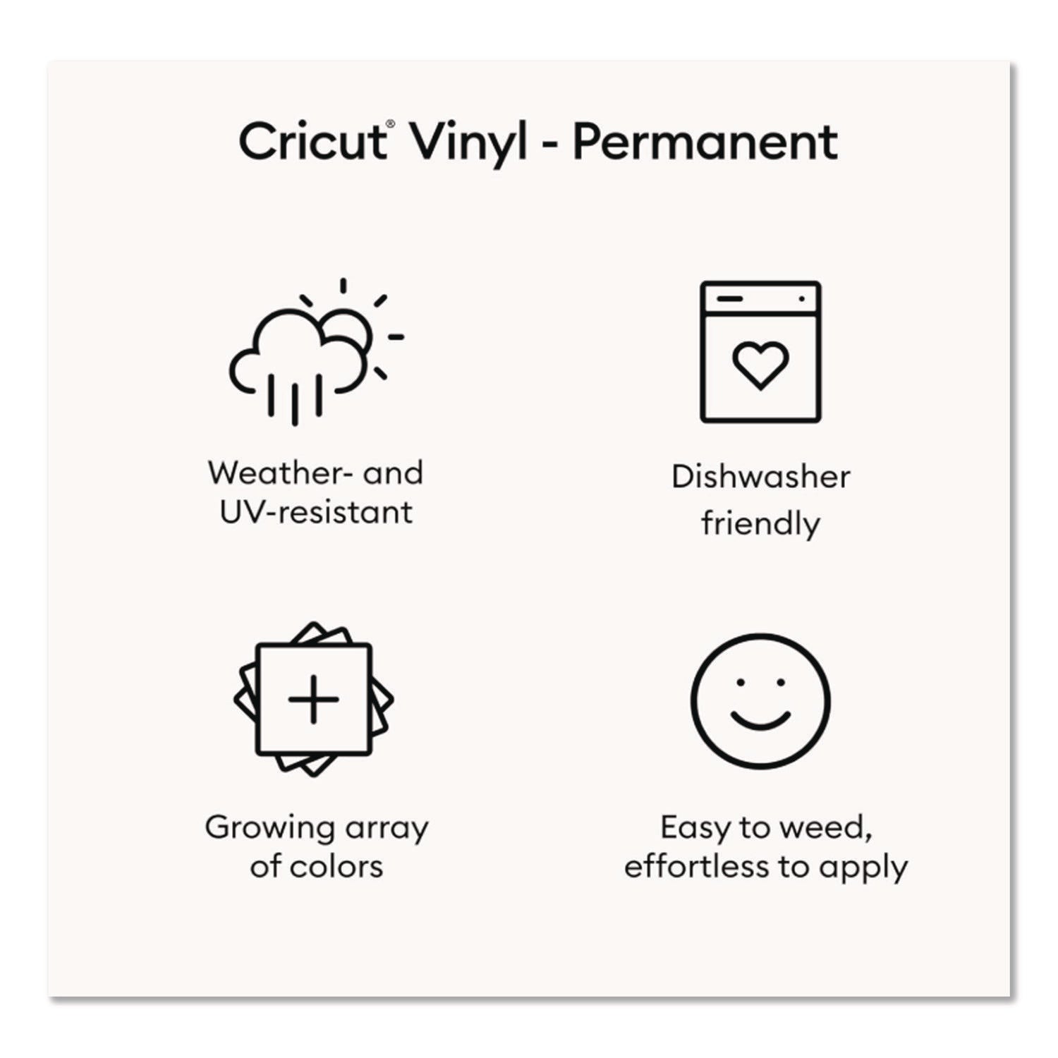 Premium Permanent Vinyl, 12 x 48, Black