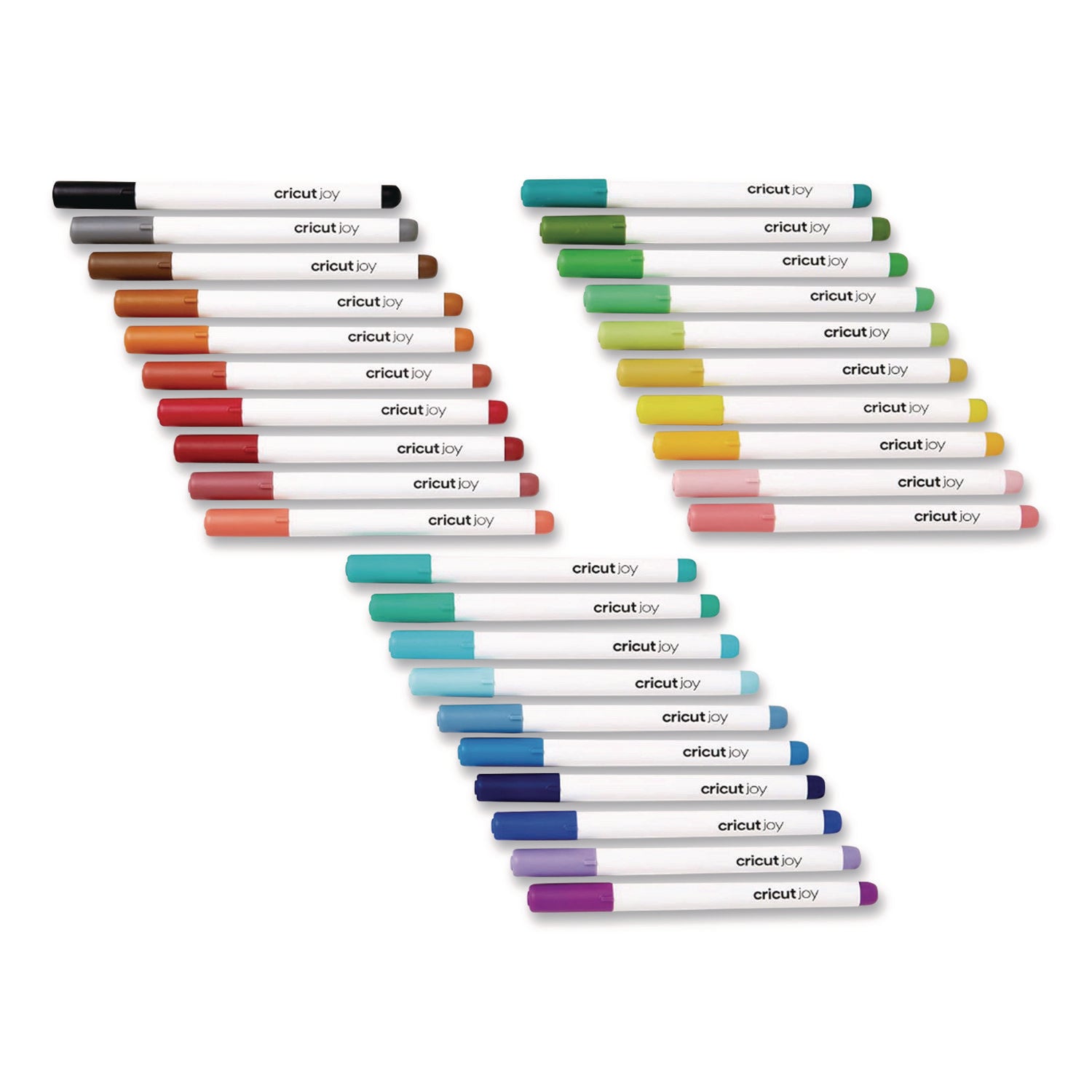 Joy Porous Point Pens, Stick, Fine 0.4 mm, Assorted Ink Colors, White Barrel, 30/Set