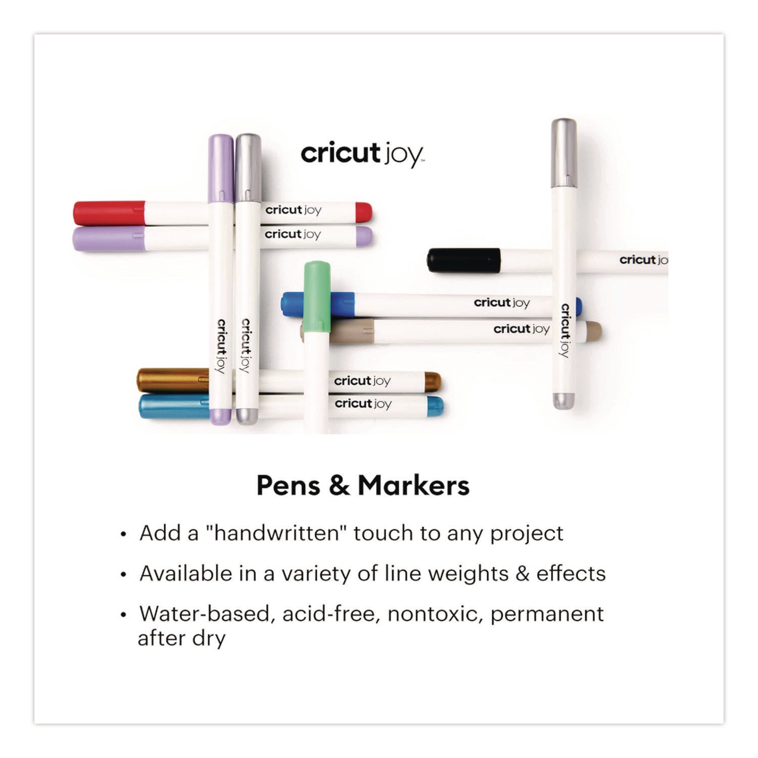 Joy Porous Point Pens, Stick, Fine 0.4 mm, Assorted Ink Colors, White Barrel, 30/Set
