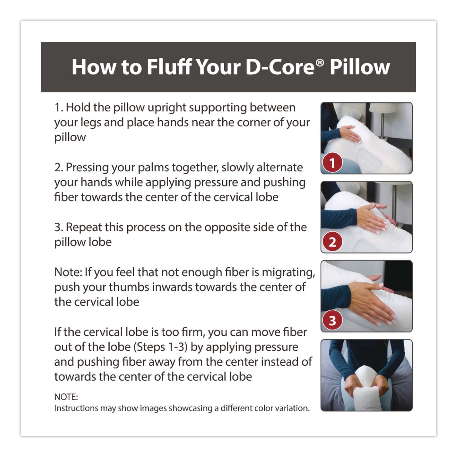 D-Core Cervical Pillow, Mid-Size, 23 x 5 x 15, White