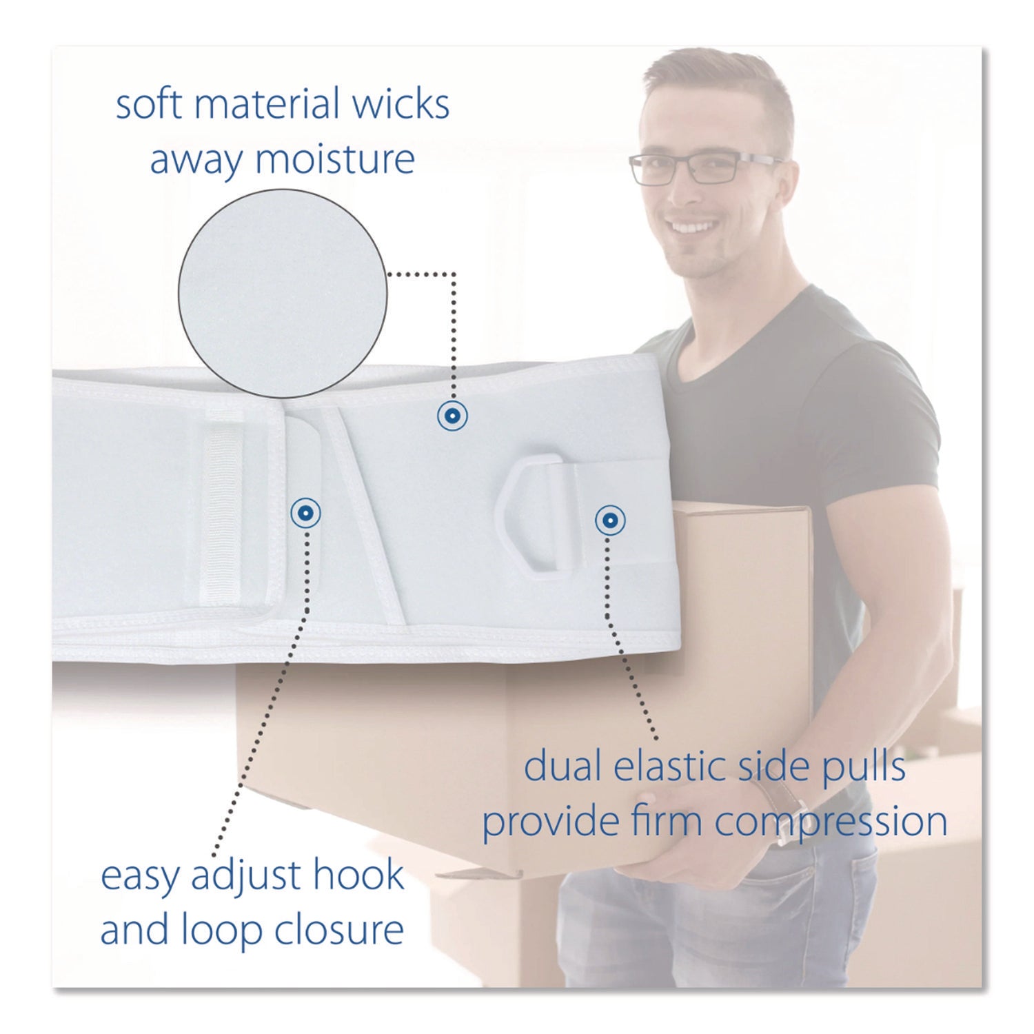 CorFit System Lumbosacral Spinal Back Support, X-Large, 40" to 52" Waist, White