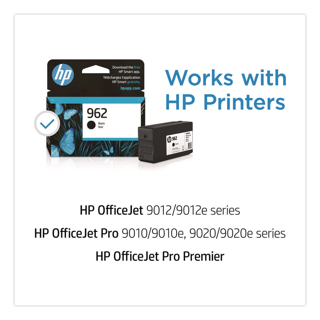 HP 962 (3HZ99AN) Original Standard Yield Inkjet Ink Cartridge - Black - 1 Each - 1000 Pages