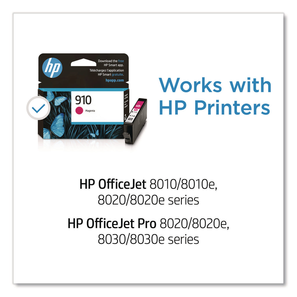 HP 910 (3YL59AN) Original Standard Yield Inkjet Ink Cartridge - Magenta - 1 Each - 315 Pages